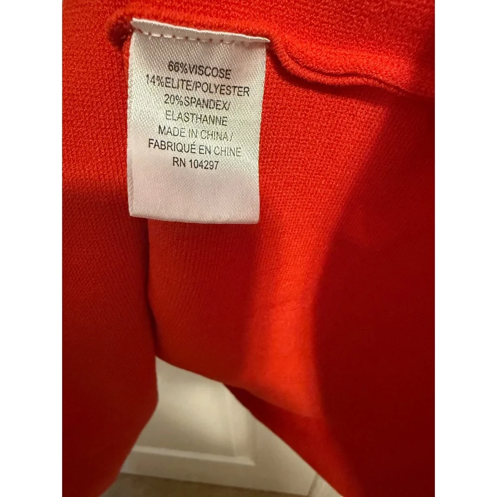Milly Fit and Flare Dress Womens Medium Red Excellent‎ Ribbed Knit Sleeveless